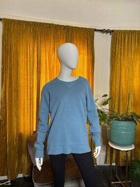 Pact 100% Organic Cotton Women’s Dusty Blue Crewneck Sweater